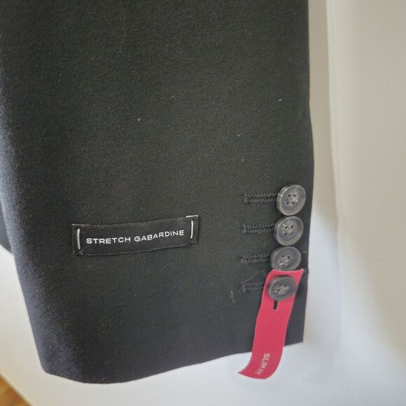 J Ferrar Black Super Slim Fit Blazer 46R NWT Stretch 2 Button Suit Jacket - Picture 4 of 16